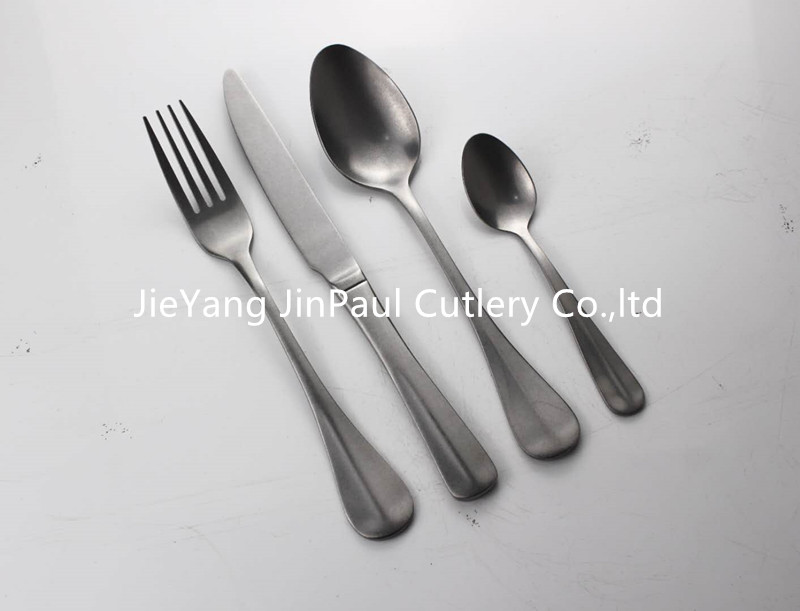 cutlery with antique finish